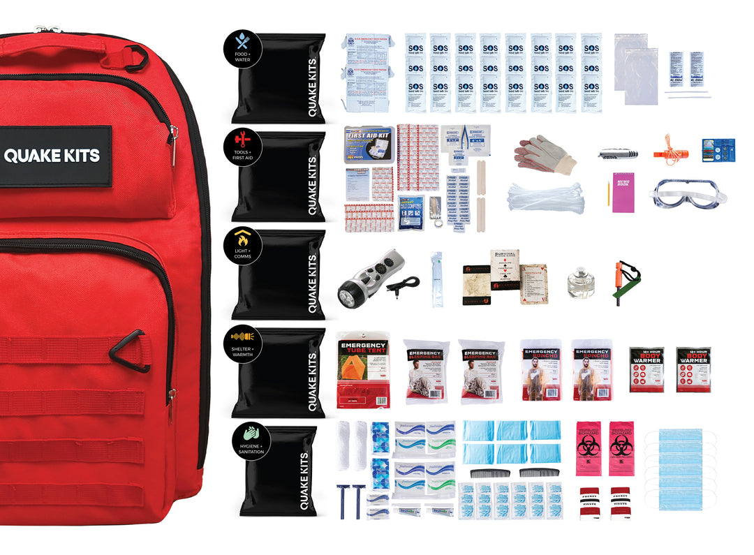 2 person 72 hour 3 day earthquake and disaster survival kit. 