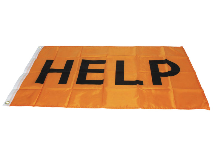Large HELP flag high visibility in orange